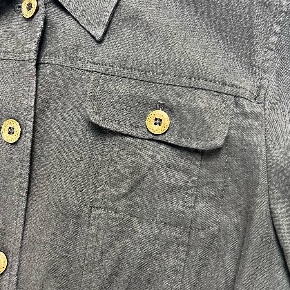 Amber Sun Cotton Linen Jacket Size Large - Picture 4 of 10